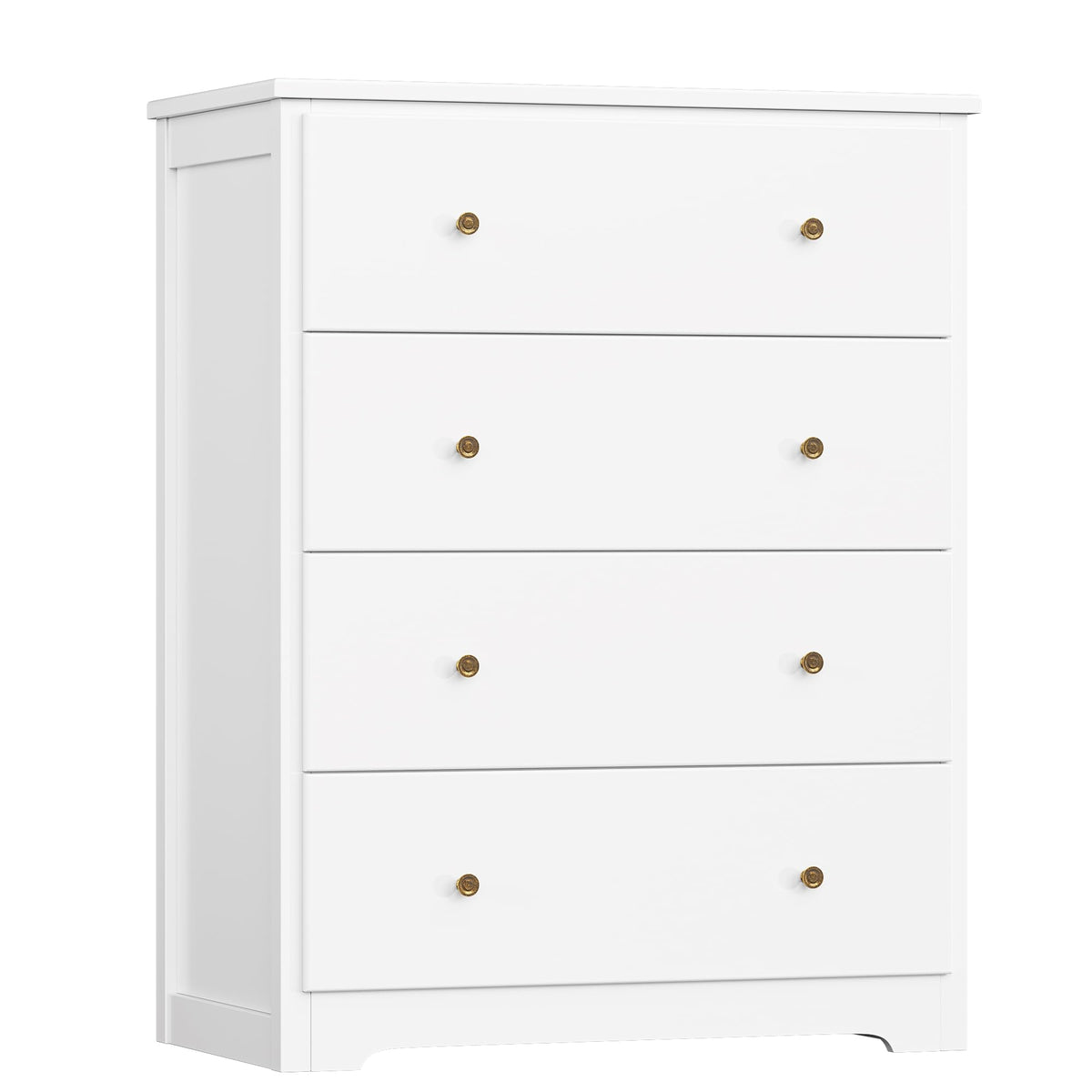 White 4 Drawer Wood Dresser F40073