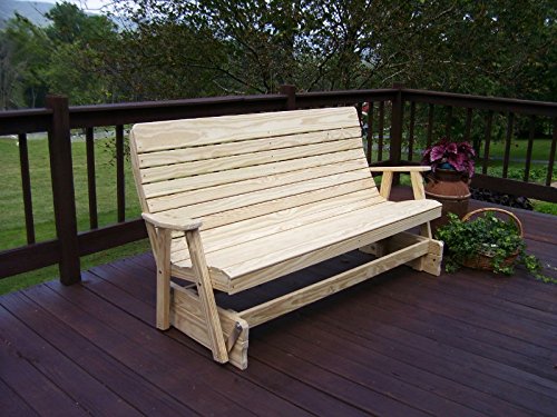6' Pressure-Treated Pine Highback Patio Glider Bench V526