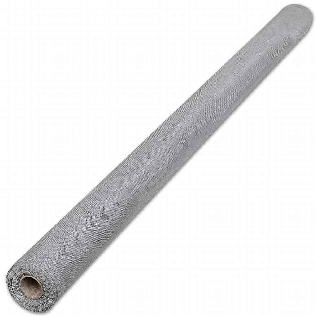 Aluminum Mesh Screen 39.4"x196.9" Silver J3346