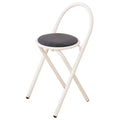 18 Inch Black Folding Bar Stool with Cushion M6138