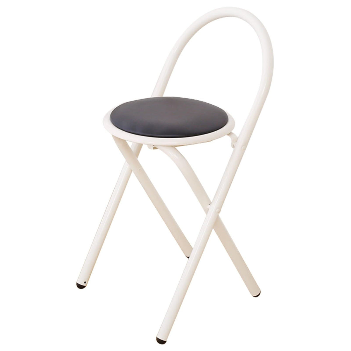 18 Inch Black Folding Bar Stool with Cushion M6138