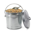 6 Gallon Galvanized Steel Round Trash Can with Locking Lid O1775