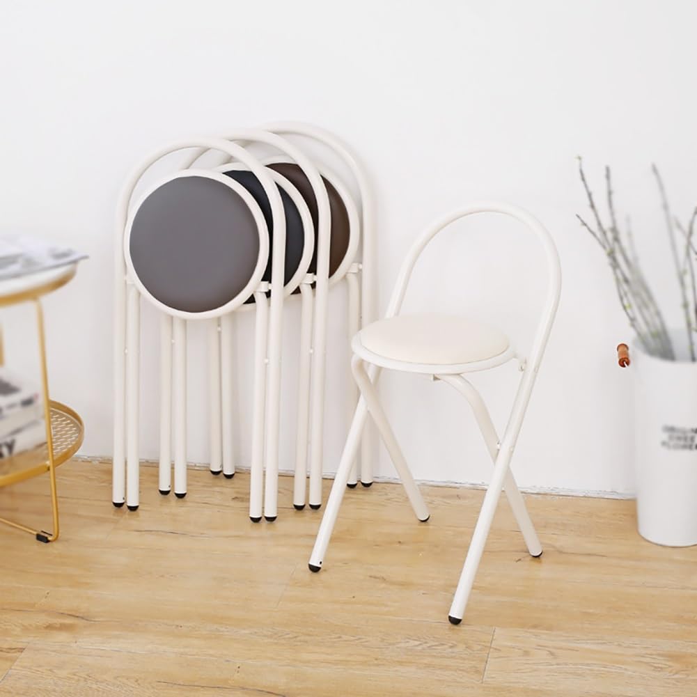 18 Inch Black Folding Bar Stool with Cushion M6138