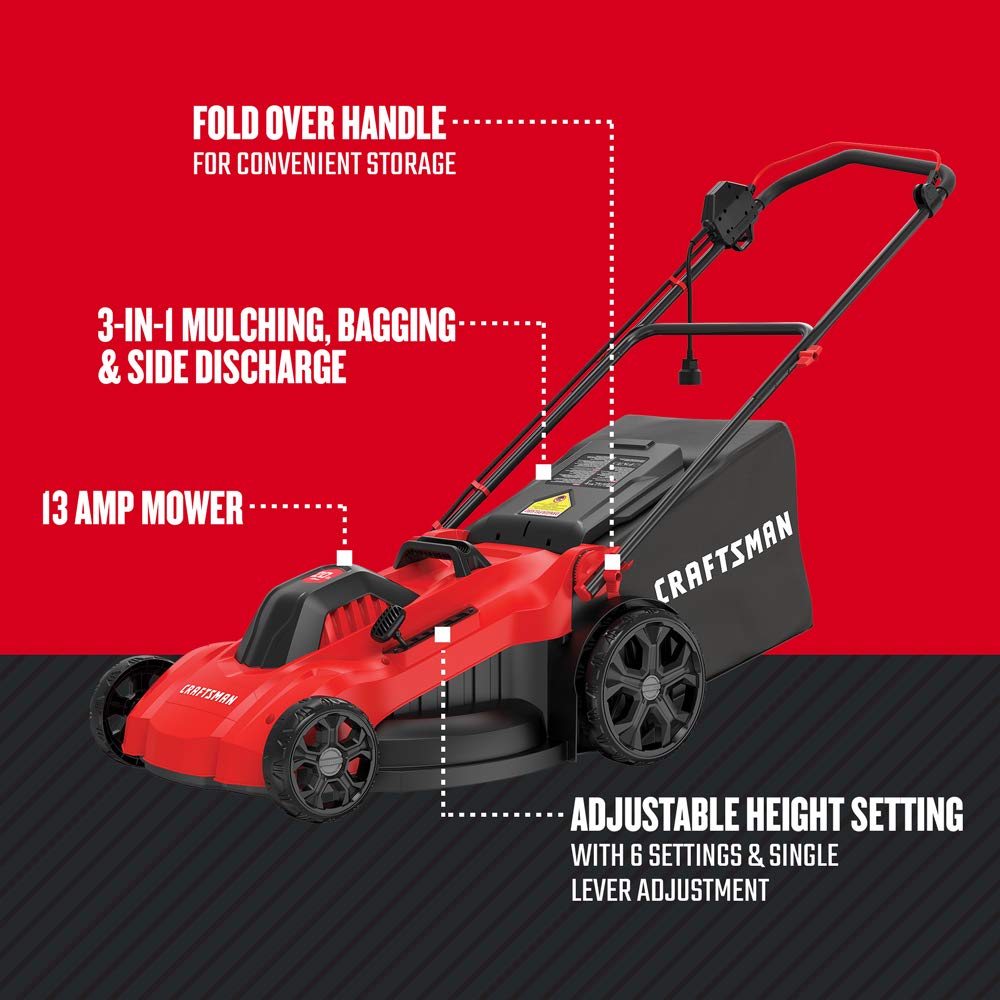 Electric Push Lawn Mower, 20-Inch Corded 13-AMP X582680