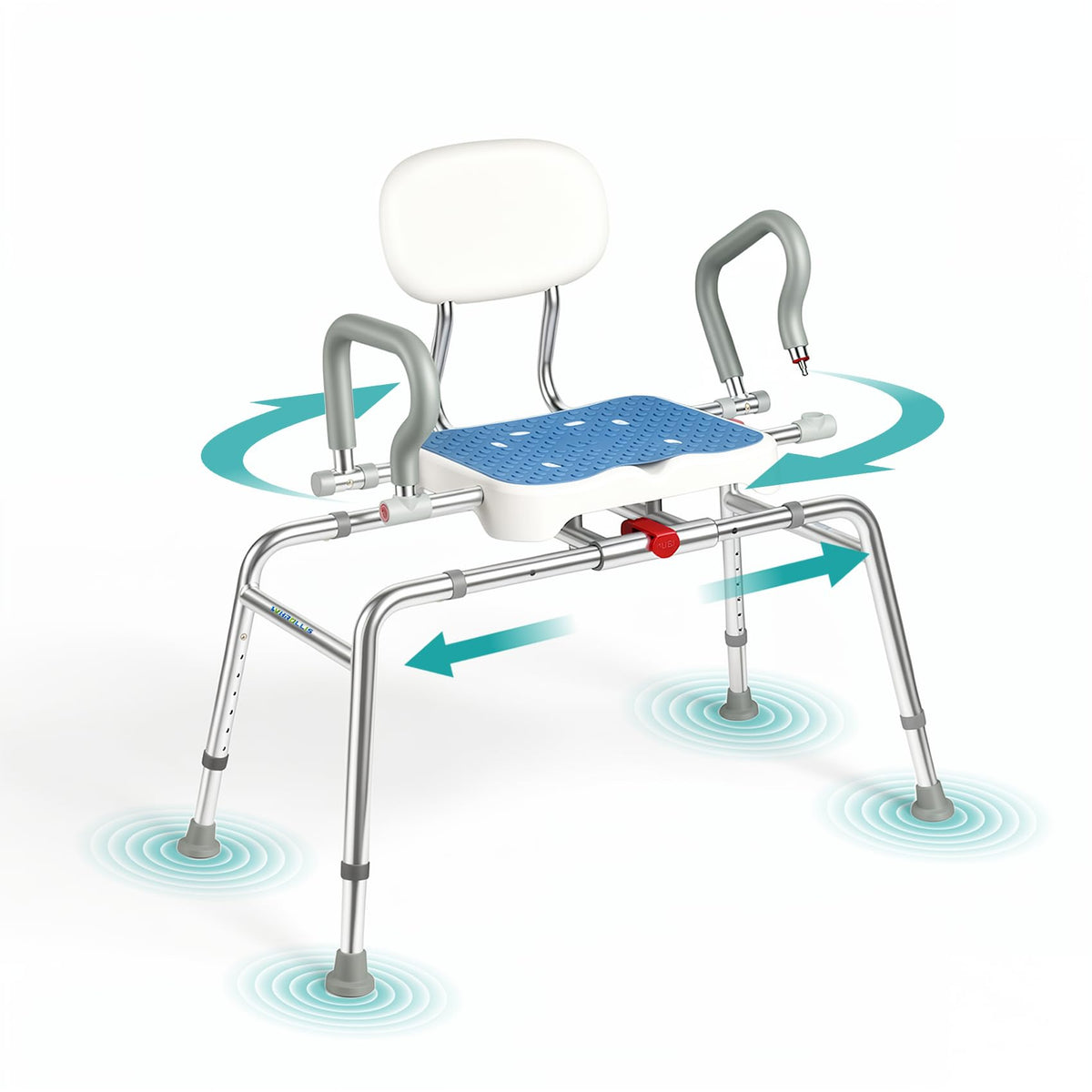 Sliding Shower Chair with Swivel Seat W334