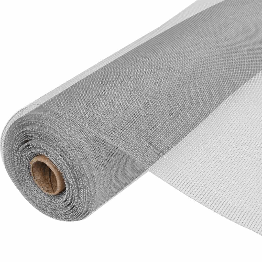 Aluminum Mesh Screen 39.4"x196.9" Silver J3346