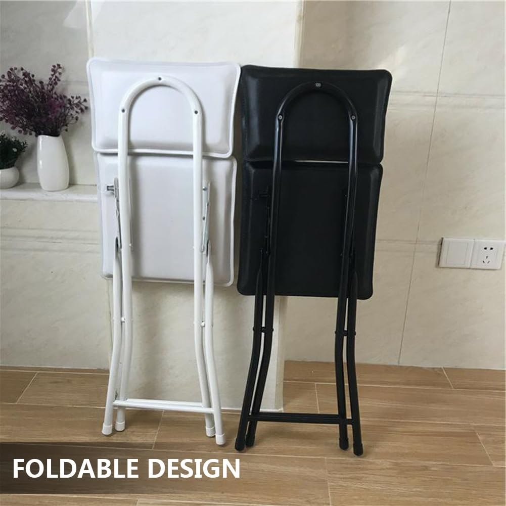 Foldable Counter Height Stool with Backrest N654