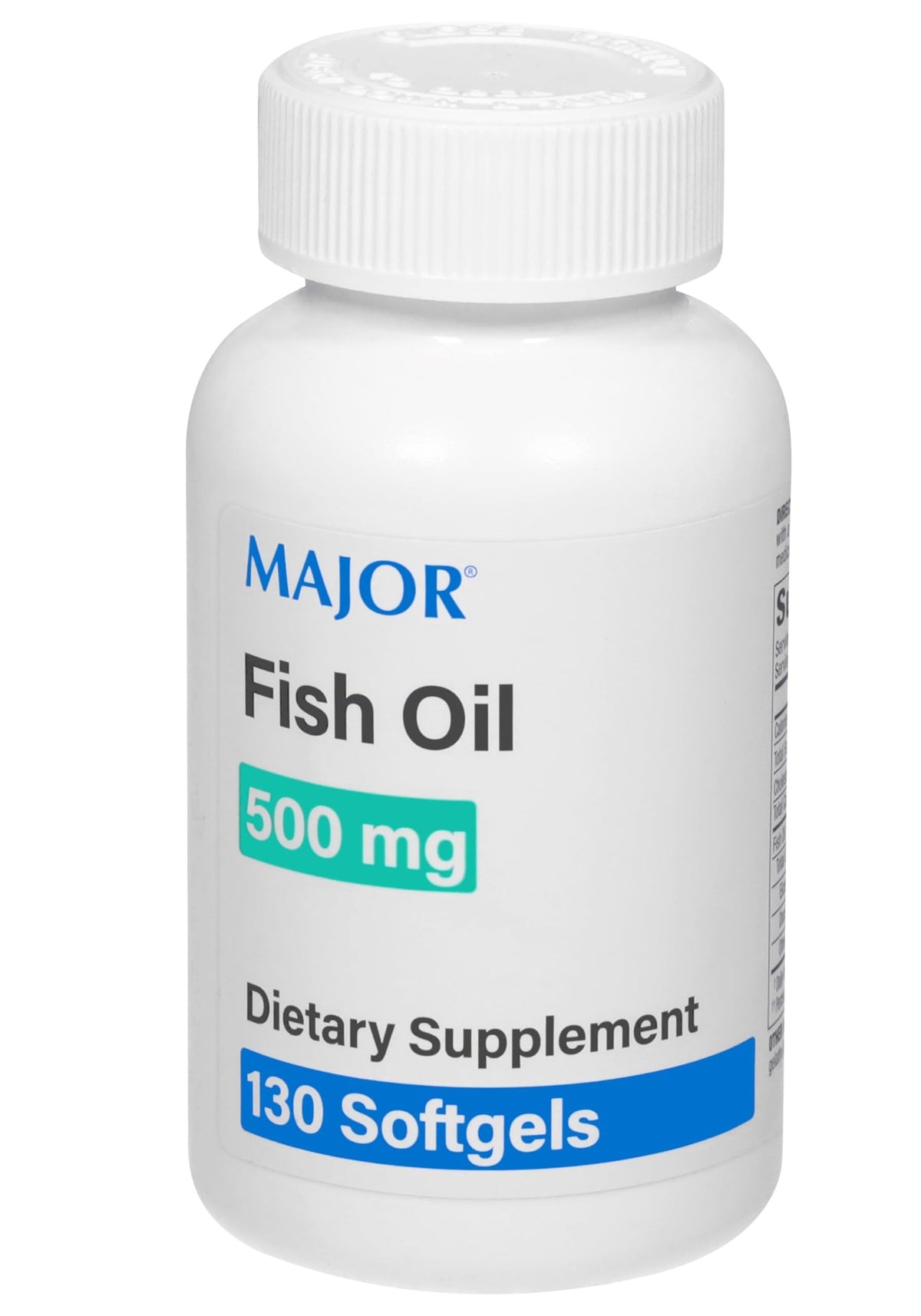 Fish Oil 500mg Softgels Omega-3 Dietary Supplement 130 Count D4749