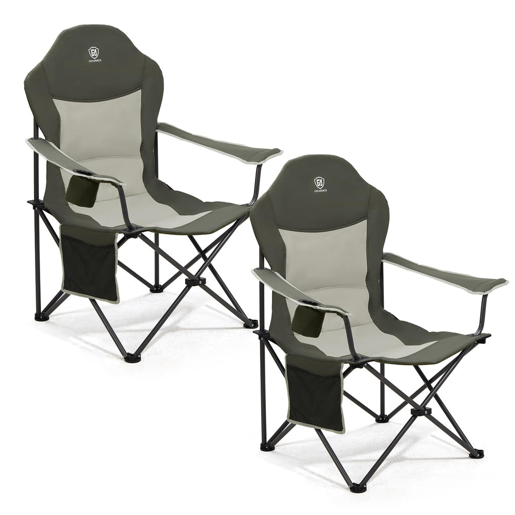 Folding Camping Chairs 2 Pack Green I18724
