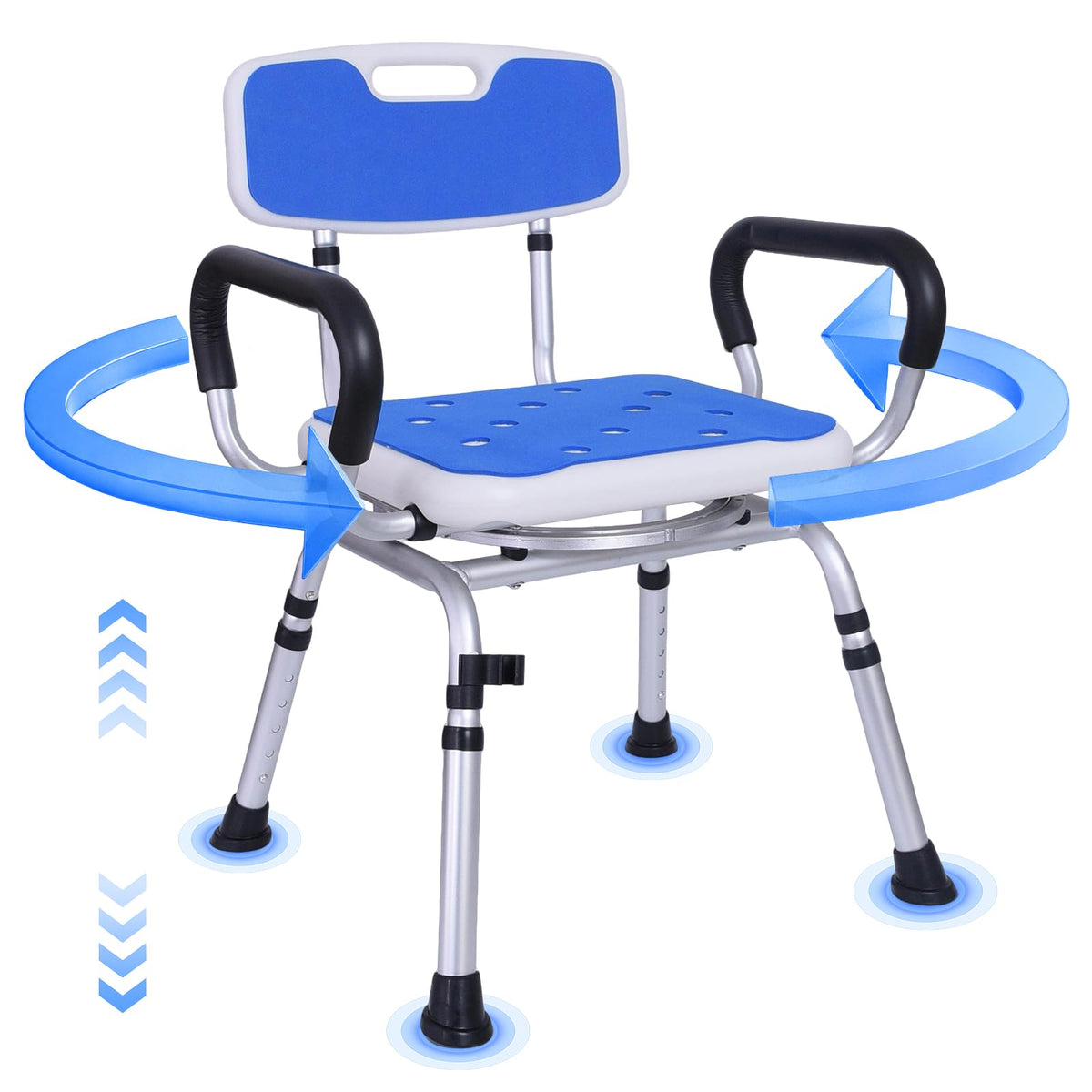 Swivel Shower Chair with Arms and Back O502672