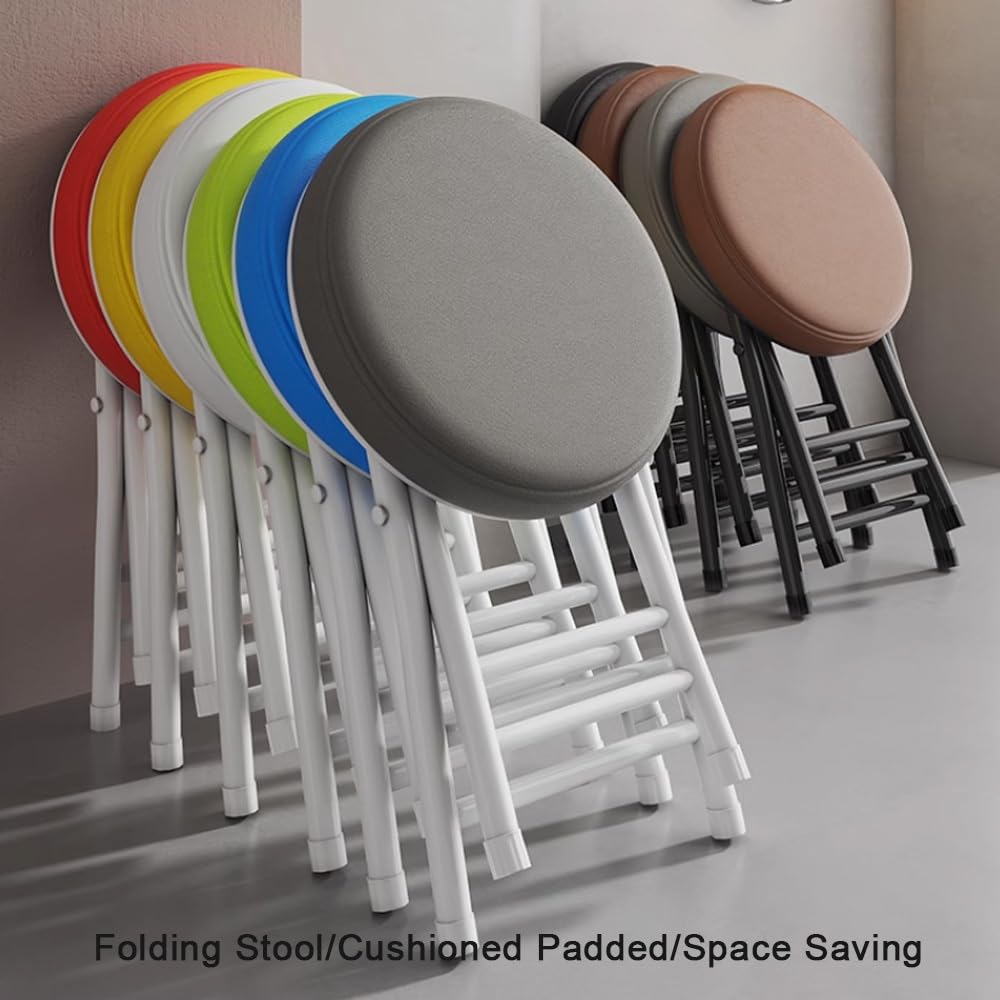 Black 18 Inch Folding Padded Stool M48528