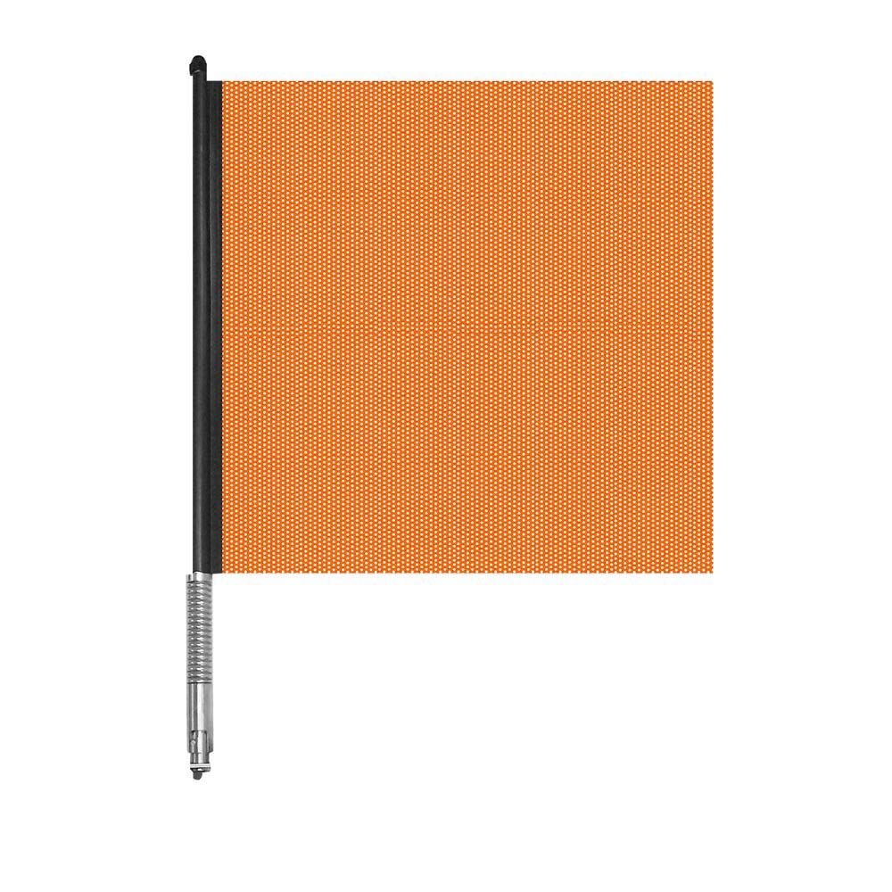 Orange 18" x 18" Jersey Mesh Flag with Aluminum Rod & Stainless Steel Spring A73410