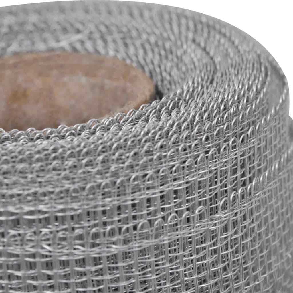 Aluminum Mesh Screen 39.4"x196.9" Silver J3346