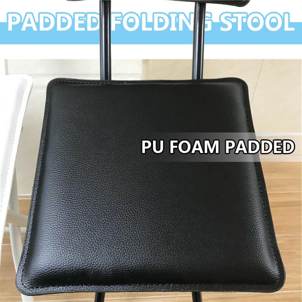 Foldable Counter Height Stool with Backrest N654