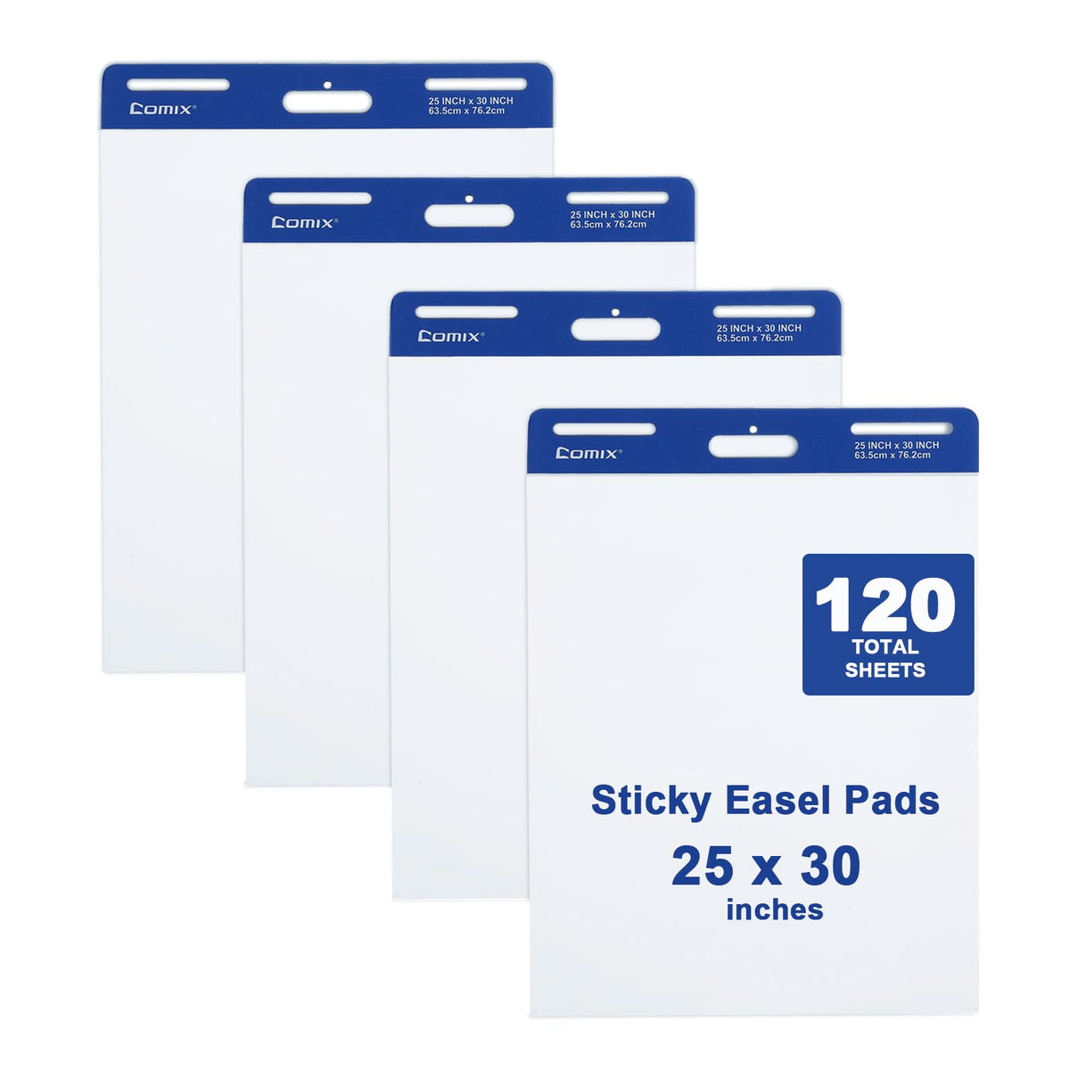 25 x 30 Inch Flip Chart Pad, 30 Sheets, 4 Pads I390