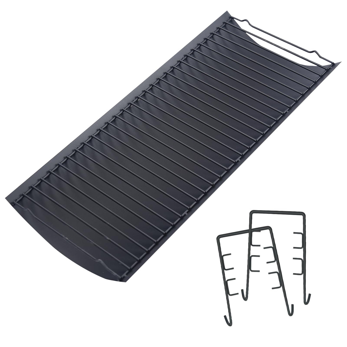 27” Ash Pan Charcoal Tray Replacement with 2Pcs Fire Grate Hanger H890470