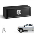 Underbody Truck Tool Box 27 x 10 x 10 Inch Heavy Duty Steel with Lock & Keys Black Y365