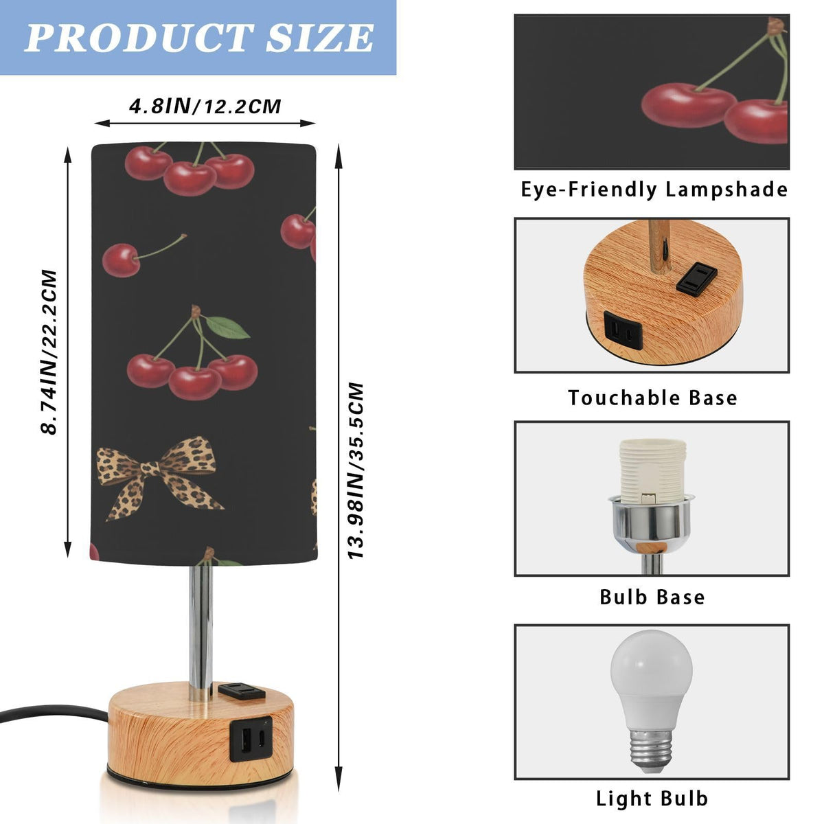 Bedside Table Lamp with USB K929