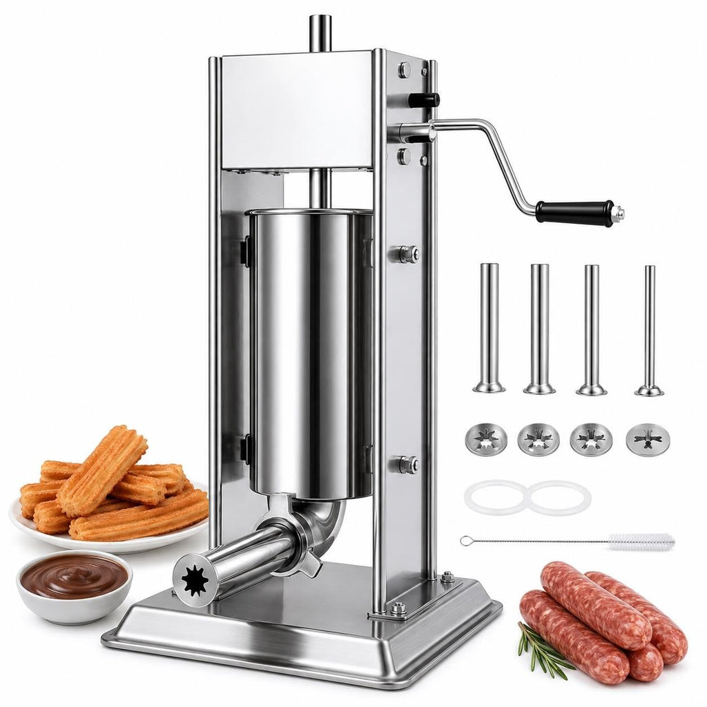 304 Steel Vertical Crank Sausage Stuffer L7023