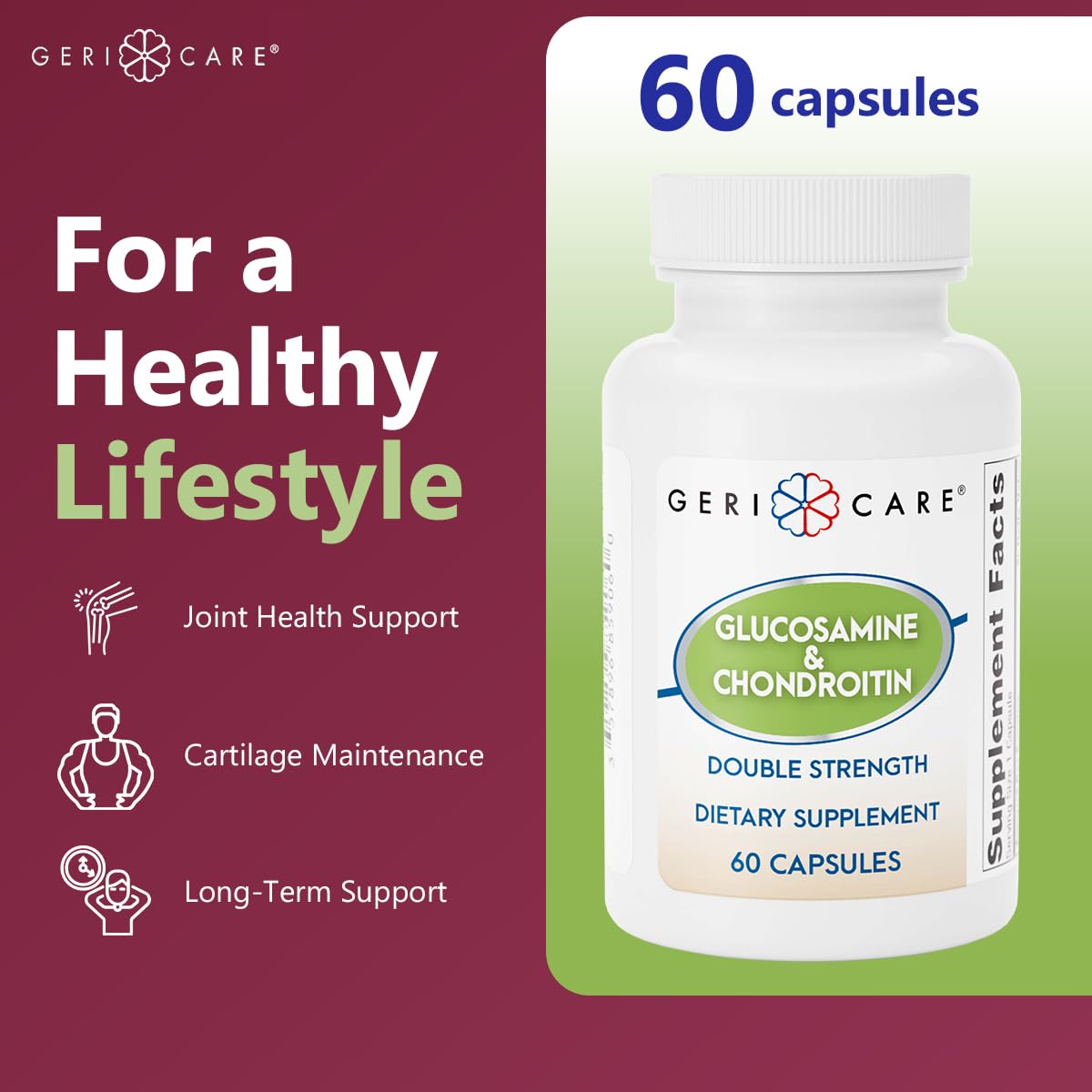 Glucosamine HCl 500 mg Chondroitin Sulfate 400 mg Capsules 60 Count J8622