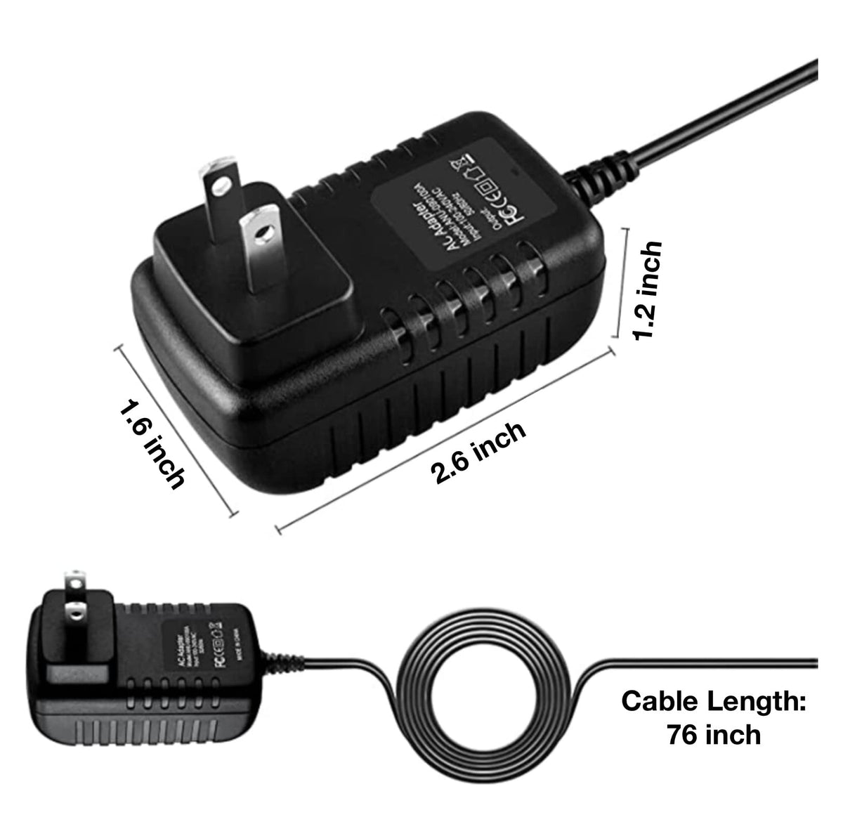 15V AC/DC Adapter Power Supply Cord Battery Charger O819831