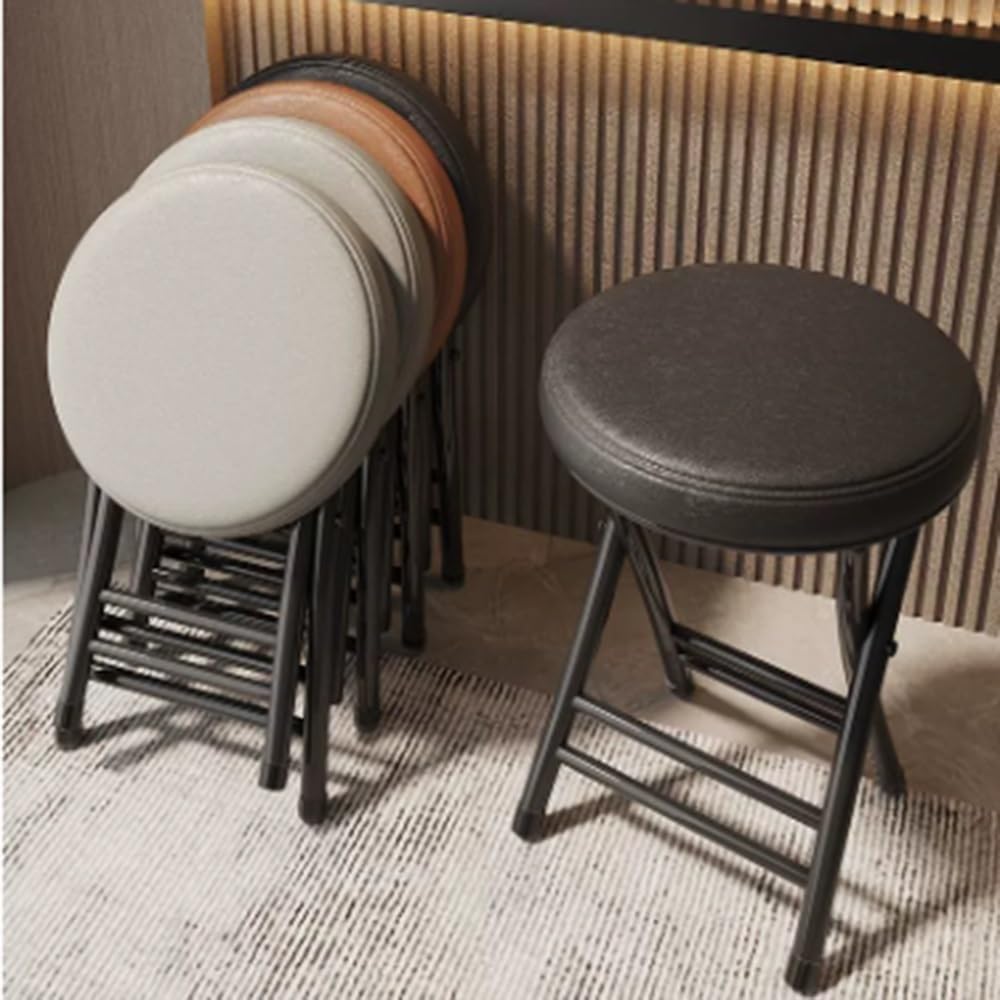 Black 18 Inch Folding Padded Stool M48528