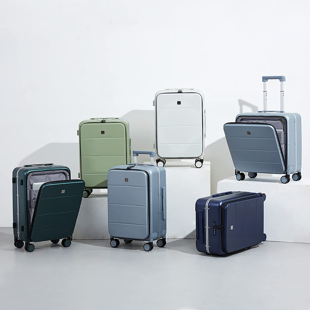 Smoke White 20 Inch Hard Shell Carry On Luggage K4296