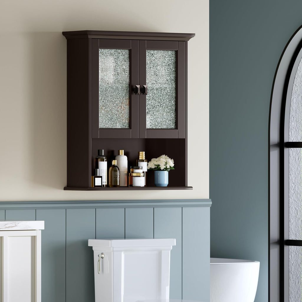 Wall Mount Bathroom Cabinet with Glass Door B245006