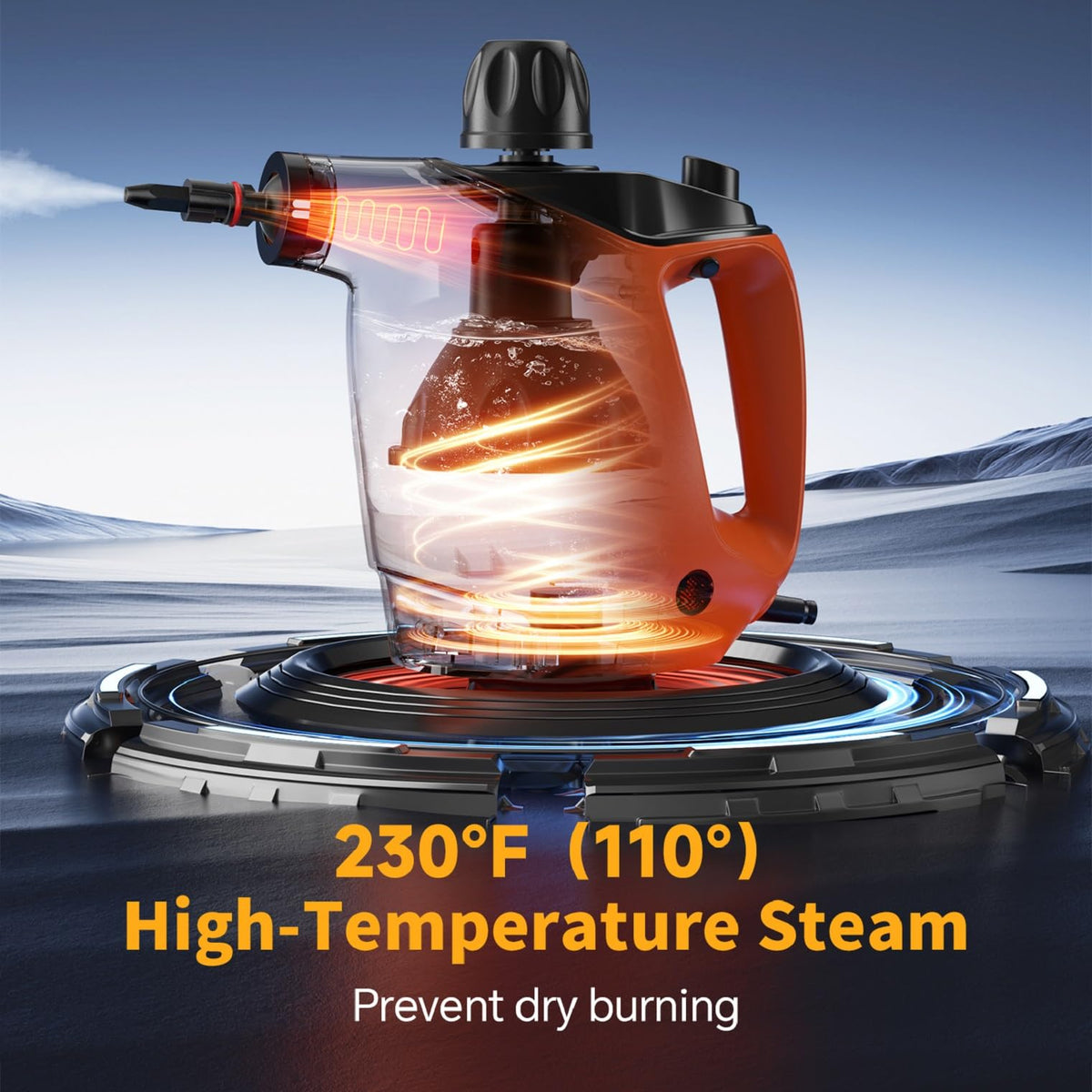 Handheld Steam Cleaner 500ML 16 PCS Orange O7859