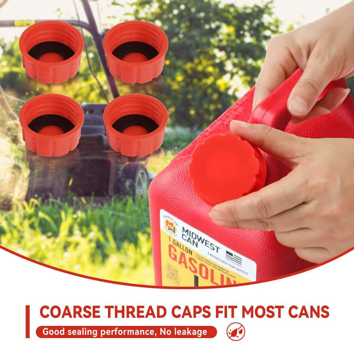 6 Pack Replacement Gas Can Caps L4015