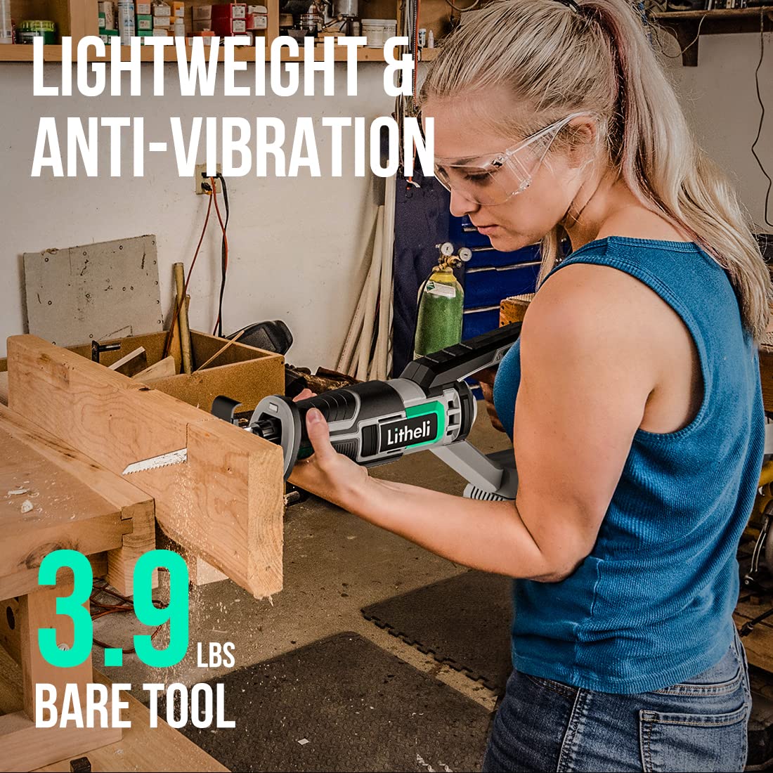 Cordless Reciprocating Saw with 20V 4.0 Ah Battery & Charger W42591