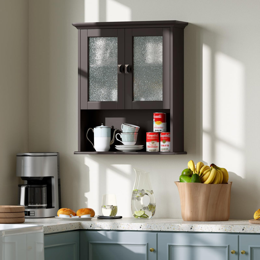 Wall Mount Bathroom Cabinet with Glass Door B245006