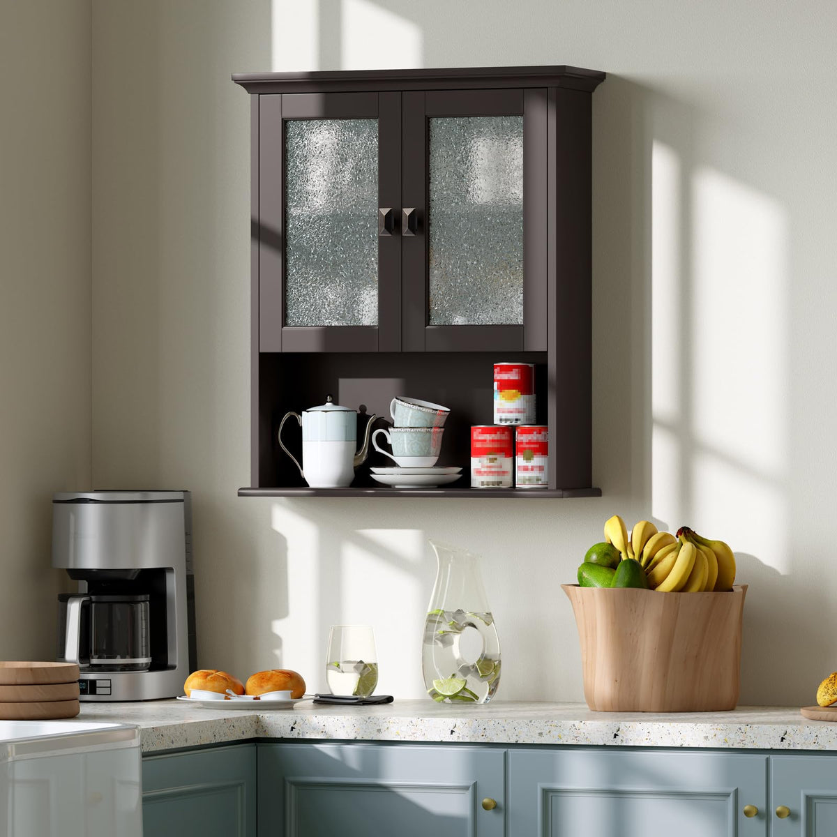 Wall Mount Bathroom Cabinet with Glass Door B245006