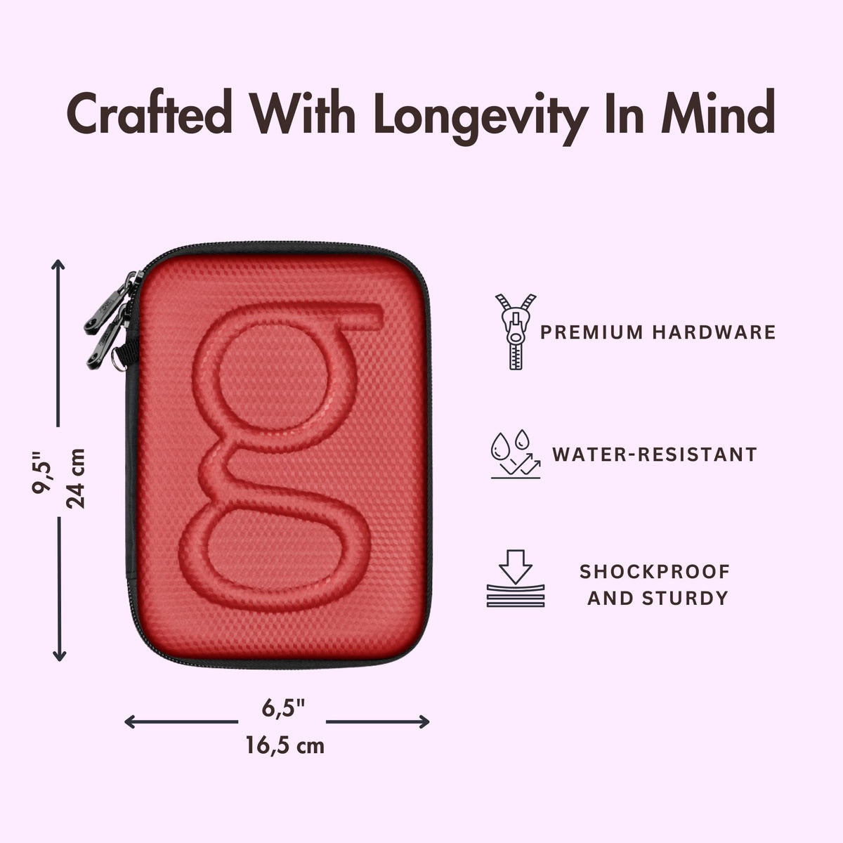Red Hard Shell Diabetes Travel Case J181