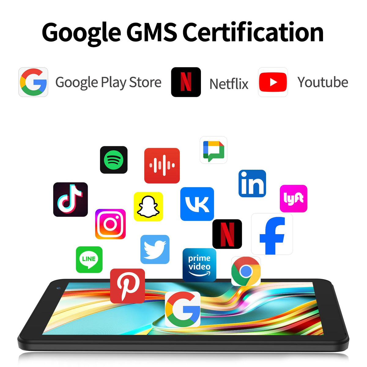 Android 7 inch Tablet 32GB ROM 2GB RAM HD Touchscreen Dual Camera V969053