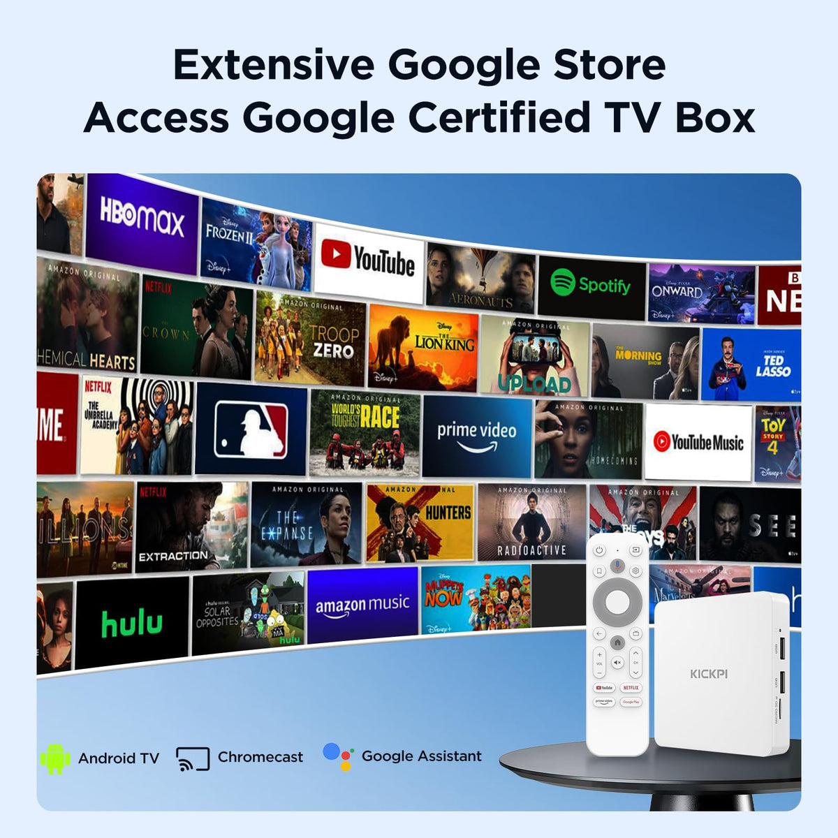 Android TV Box 4K Streaming Device 2GB RAM 16GB ROM White O610