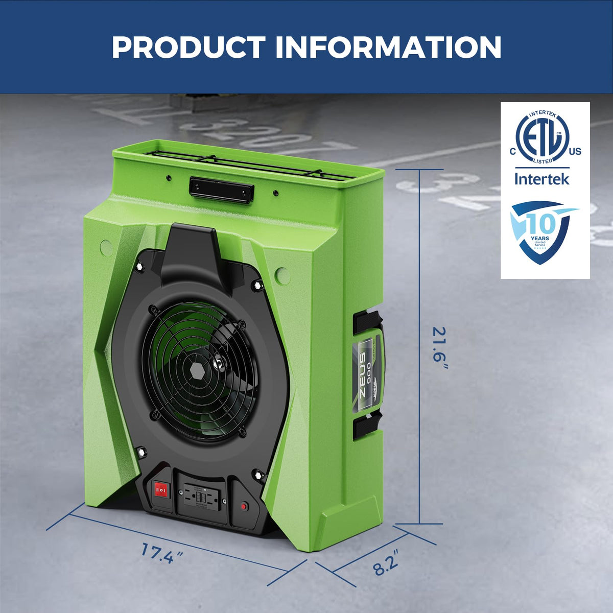 900 CFM Low Profile Floor Dryer Fan K979173