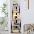 70 inch Solid Wood 5 Tier Corner Bookshelf C8147