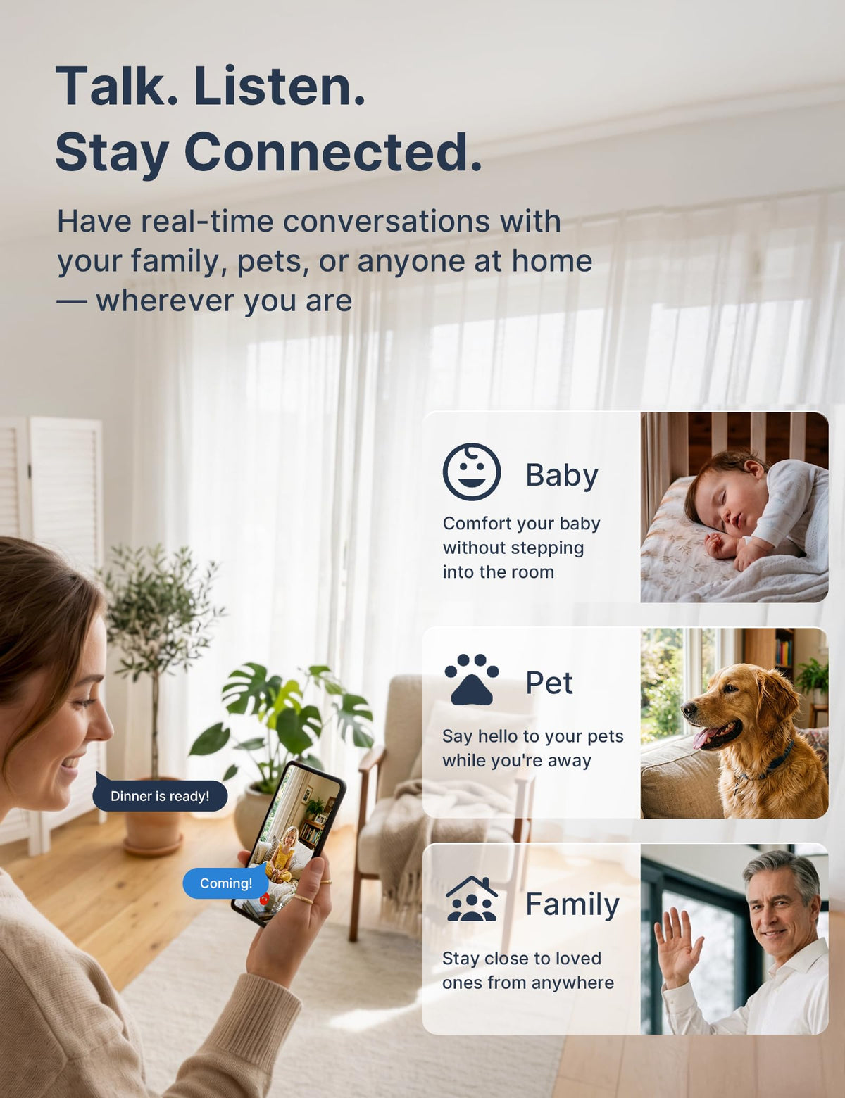 2.4GHz Indoor Security Camera 1080P 2-Pack C358
