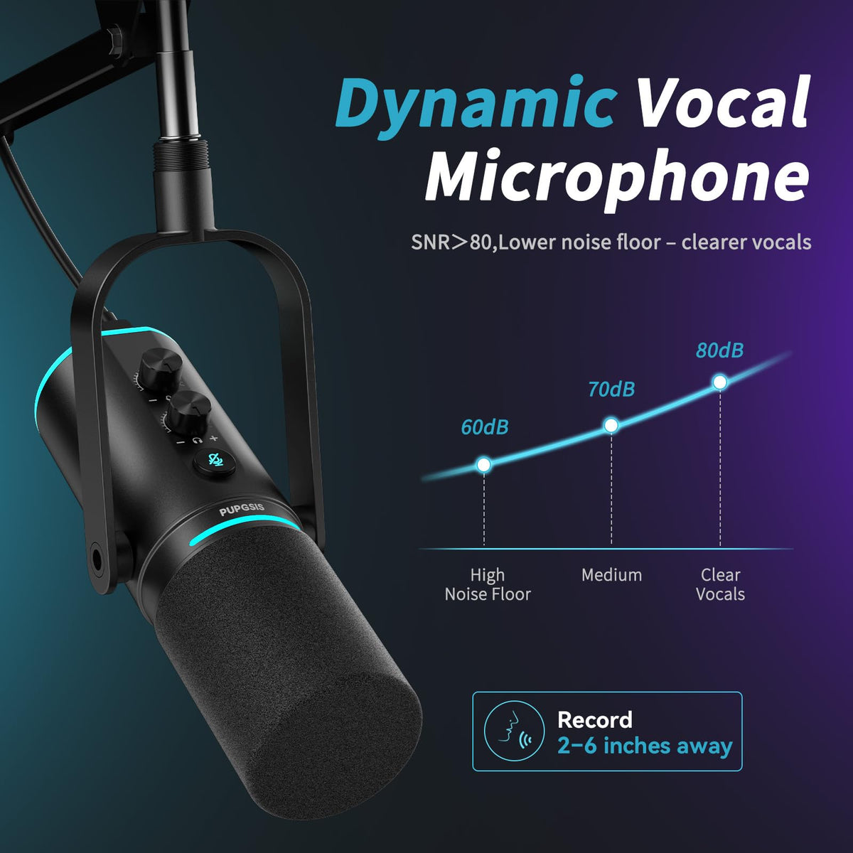 XLR/USB Dynamic Podcast Microphone C9704