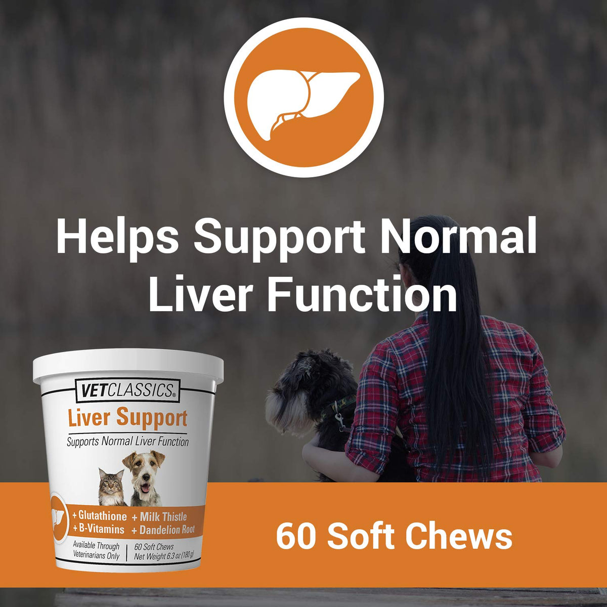 Liver Support Pet Health Supplement 60 Ct H3850