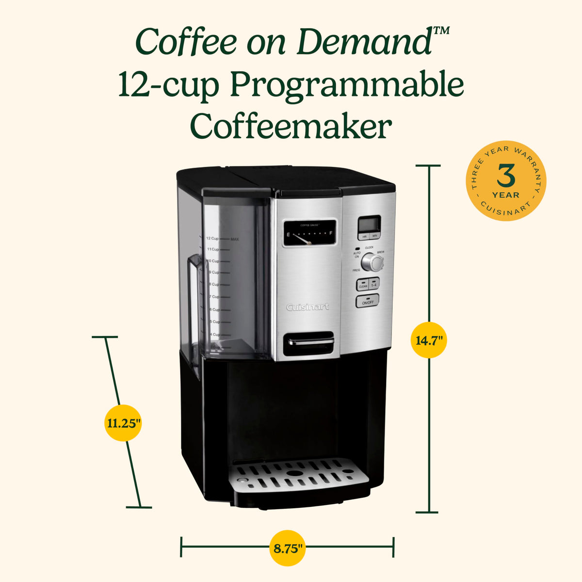 Programmable Self-Cleaning 12-cup Drip Coffee Maker C2230