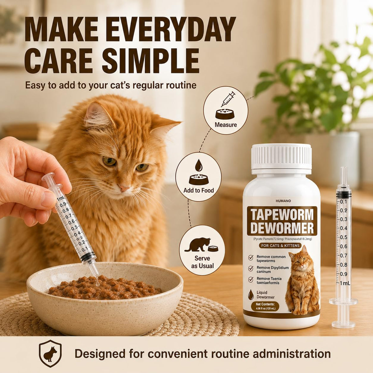 Broad Spectrum Cat Tapeworm Dewormer F552