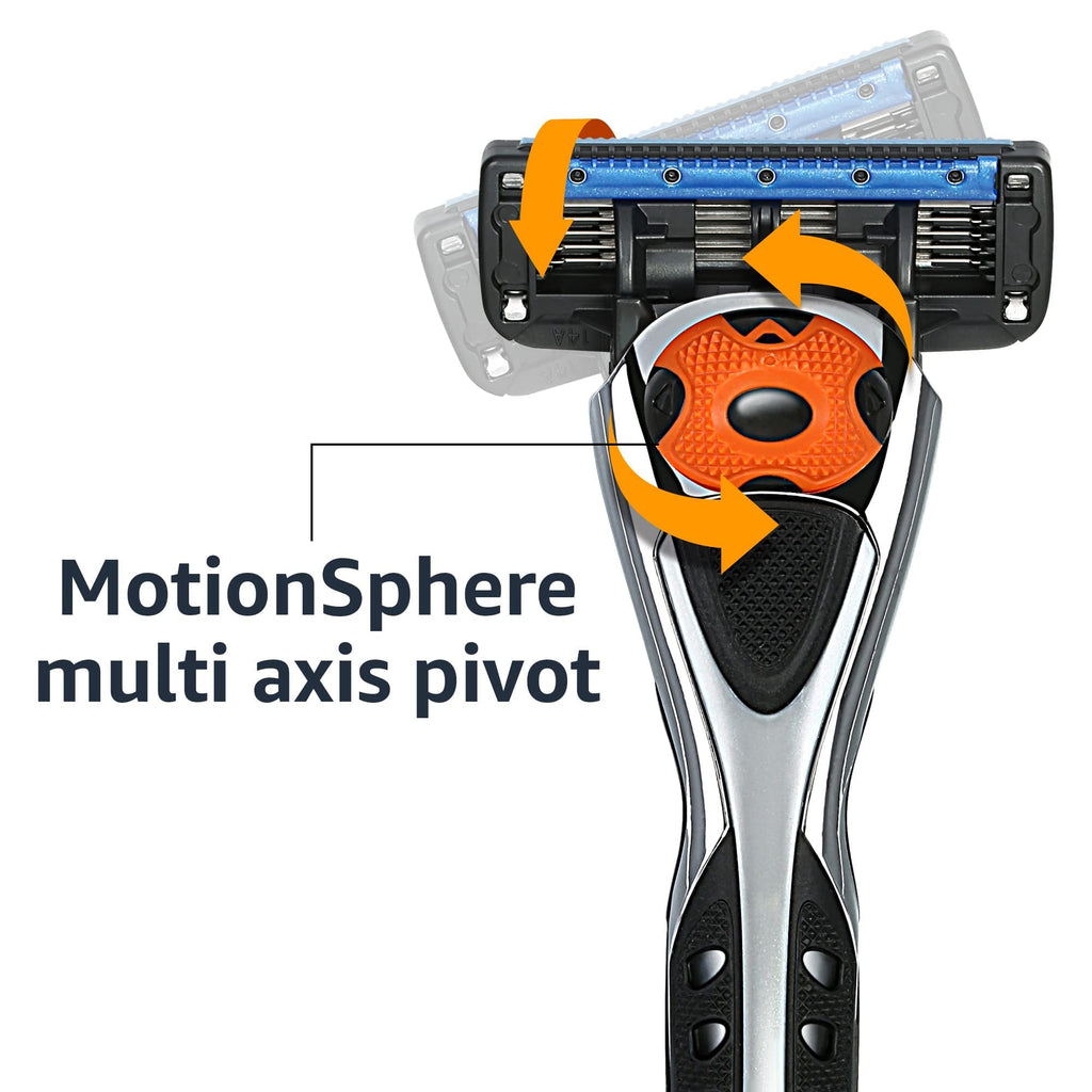 5-Blade Men's Razor with 16 Cartridges, Black Y8192