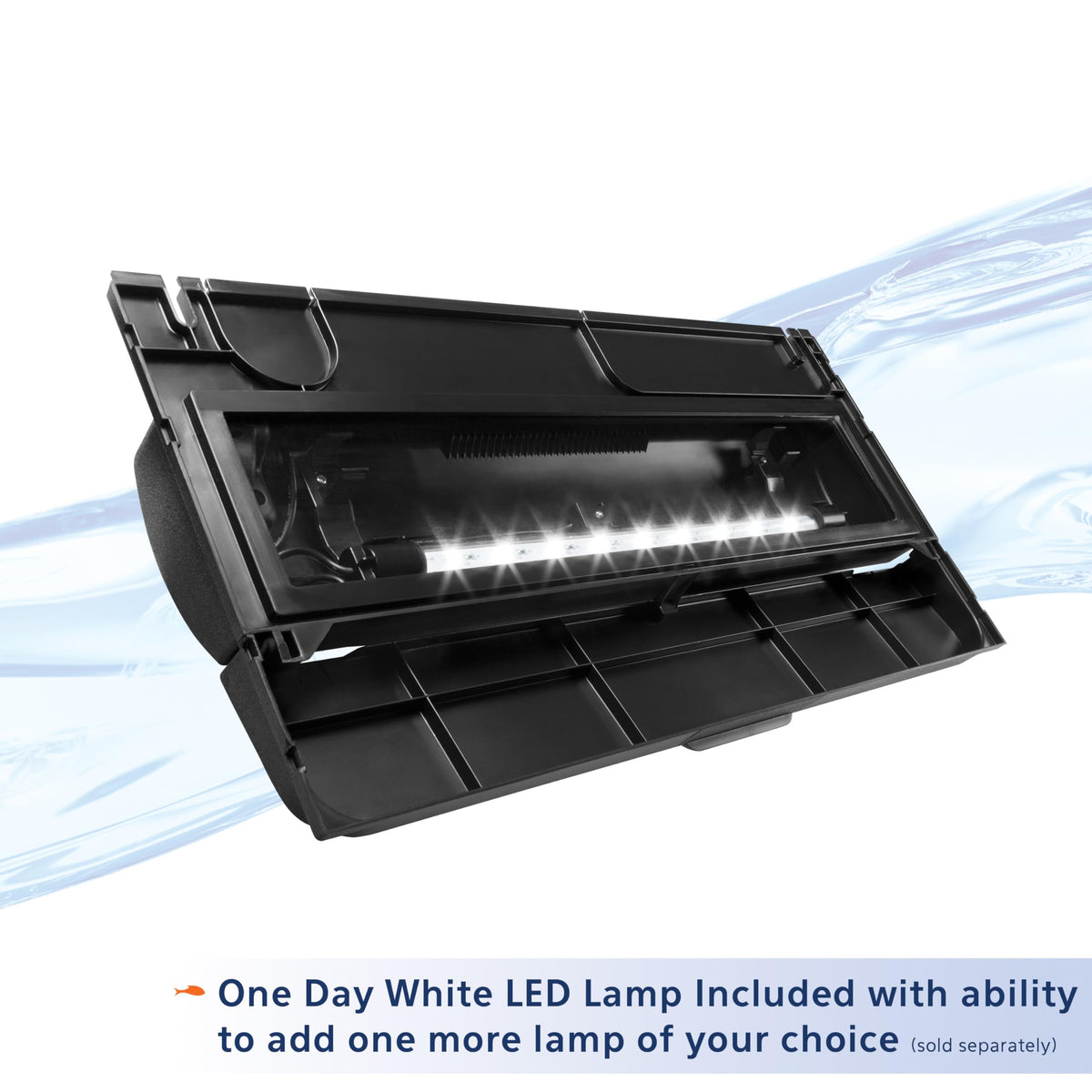 Black 20 Inch LED Aquarium Hood Q52803