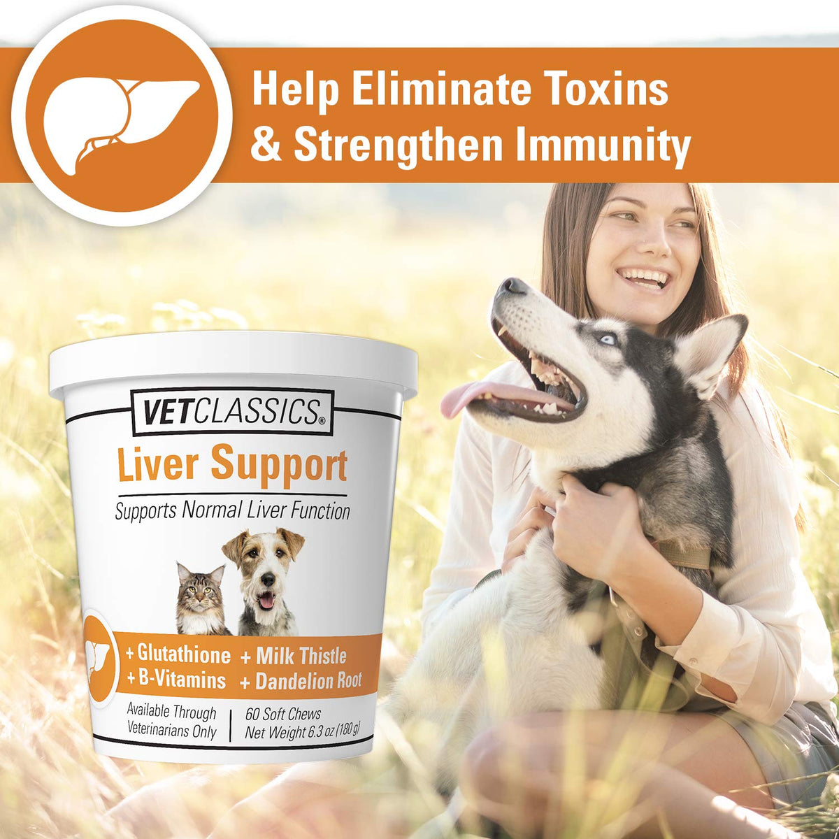 Liver Support Pet Health Supplement 60 Ct H3850