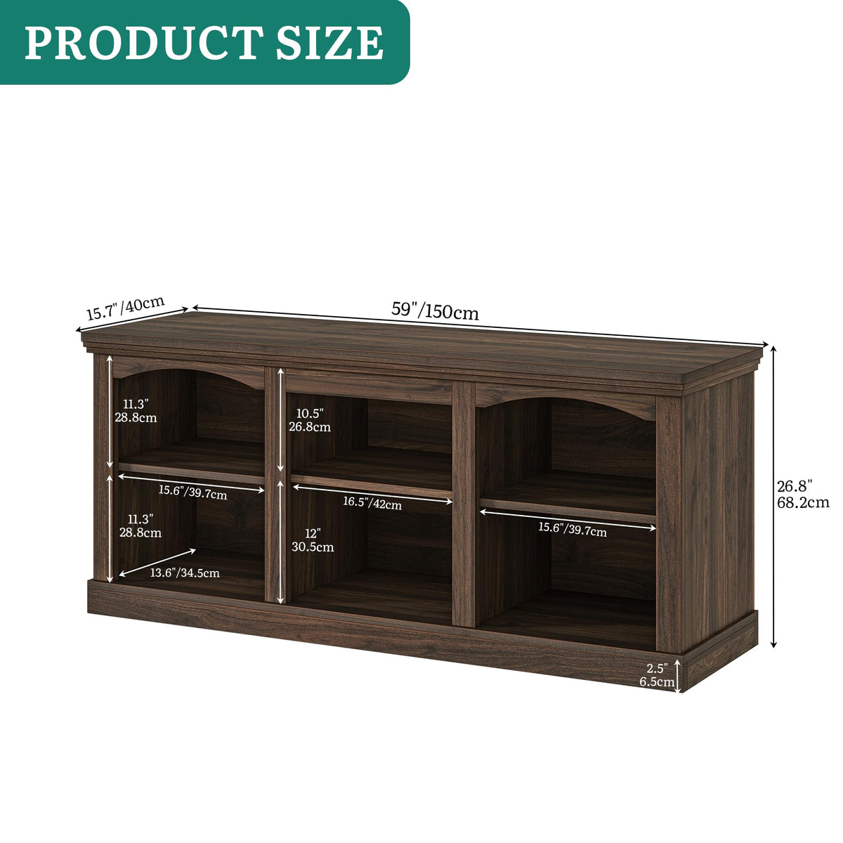 Farmhouse TV Stand with Cord Management N992