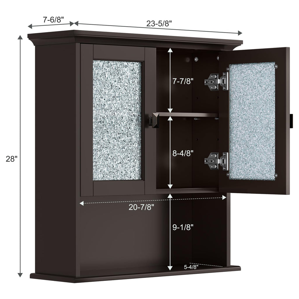Wall Mount Bathroom Cabinet with Glass Door B245006