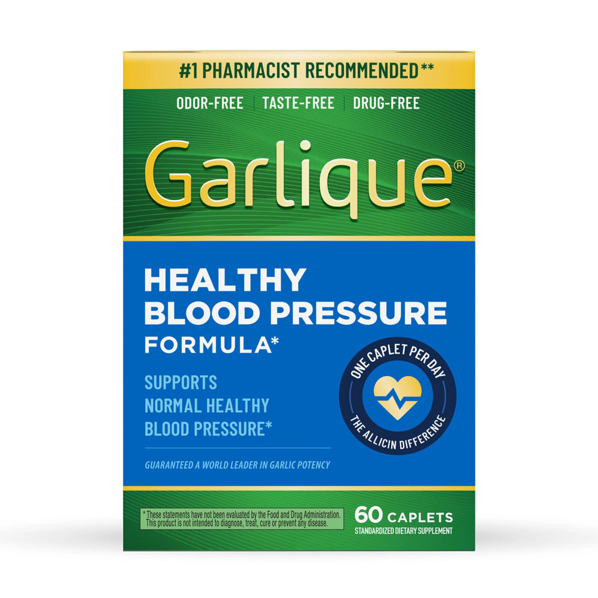 Odorless Vegan Garlic Extract Supplement 60 Caplets G46173