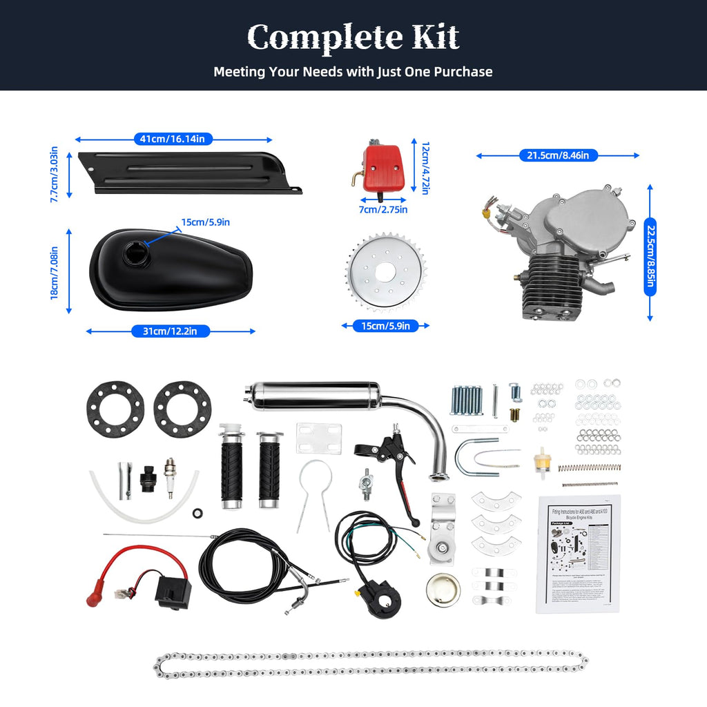 100CC 2-Stroke Gas Bike Conversion Kit with 36 Tooth Sprocket W2937